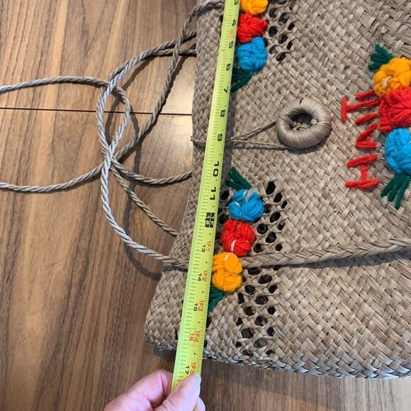 Bag, purse, beach, shopping, natural straw, raffia, shoulder, EUC, unlined - Picture 6 of 16